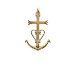Pendentif - bijouxia - croix de camargue - plaqu� or 18 carats (pendentif vendu sans cha�ne)