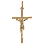 Pendentif croix christ plaqu or 18 carats
