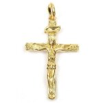 Pendentif croix avec christplaqu� or 750 / 000 garanti