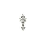 Pendentif croix huguenote argent massif 925 garanti