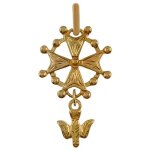 Pendentif croix protestante huguenote plaqu� or 18 carats - mixte