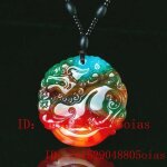 Pendentif dragon en pierre de jade hetian de couleur naturelle bijoux en jade chinois breloque reiki ...