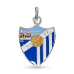 Pendentif �cusson du m�laga football club en argent massif 925 21 mm �maill�