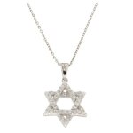 Pendentif etoile de david en argent + chane offerte