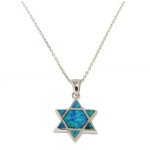 Pendentif etoile de david en argent + chane offerte