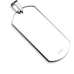 Pendentif - acier inoxydable - plaque militaire - argent - mixte - adulte