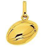 Pendentif - brillaxis - ballon de rugby - or jaune 18 carats - 750 / 1000 - femme