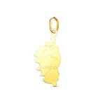 Pendentif en or 18 carats silhouette de l�le de corse (225 mm) finition polie.