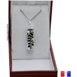 Pendentif tiki amulette porte bonheur en argent 925 massif et sa chaine 50cm et boite coffret tahiti ...