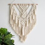 Pendentif tissé à la main en macramé tenture murale boho tapisserie tissée artisanat bohème décoration ... Pendentif tissé à la main en macramé tenture murale boho tapisserie tissée artisanat bohème décoration ...