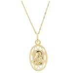 Pendentif vierge à lenfant en or 375 / 1000 + chaîne offerte Pendentif vierge à lenfant en or 375 / 1000 + chaîne offerte