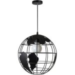 Pendentif vintage rtro lumire globe shade suspendu plafonnier lustre suspension (noir)