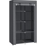 Penderie avec 1 tringle et 6 niveaux - cadre m�tallique et tissu non - tiss� 45x88x168 cm - pour chambre ...