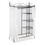 Penderie portant avec housse 172 cm metal noir Penderie portant avec housse 172 cm metal noir