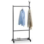 Penderie mobile aurigo avec portemanteau portant � v�tements sur roulettes avec �tag�re � chaussures ...