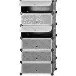 Penderie modulable - meuble de rangement chaussures - 6 cube - gris - 45 * 36 * 105 cm Penderie modulable - meuble de rangement chaussures - 6 cube - gris - 45 * 36 * 105 cm