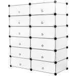 Penderie souple armoire � chaussures meuble de rangement pour 24 paires de chaussures 12 cube etag�re ...
