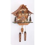 Pendule  coucou - maison de la fort - noire - tu 478 qm hzz - bois massif - musique - intrieur