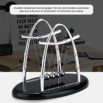 Pendule d�quilibre - newton - jouet de bureau - acier - 18x11x14 cm - neuf