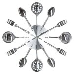 Pendule m�tal ustensiles �38cm