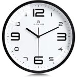 Pendule murale moderne blanche 30 cm ? chiffres 3d silencieuse sans tic - tac horloge d�co pour salon ...
