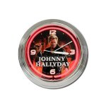 Pendule neon johnny hallyday rouge