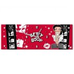 Pendule - betty boop - betty boop robe blanche - verre - rectangulaire - 57 cm