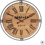 Horloge colonial bois d58cm - atmosphera createur dinterieur
