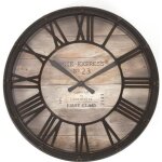 Horloge vintage ezio en bois d39cm - atmosphera createur dinterieur
