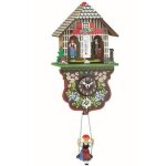 Pendulette en miniature de la fort noire - kuckulino - maison chalet mto - mouvement quartz - chant ...