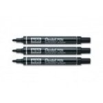 Marqueur permanent pentel n50 - a - n avec pointe ogive et corps m�tal ind�l�bile - noir (lot de 12)