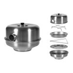 Mini - four - pentole agnelli - coalfornoocchio35 - aluminium - couleur argent - brleur inclus