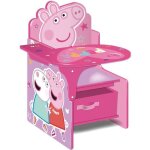 Chaise de bureau - peppa pig - rose - pour enfant - avec bac de rangement Chaise de bureau - peppa pig - rose - pour enfant - avec bac de rangement