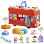 Peppa pig coffret bus en fte 2 en 1 avec 3figurines et 13accessoires jouets prscolaires pour filles ...