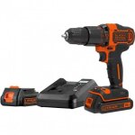 Perceuse  percussion sans fil - black & decker - 18v - 2 piles - mandrin sans cl - rgulier