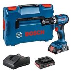 Perceuse  percussion - bosch - gsb 18v - 45 - sans fil - 2 batteries li - ion 20 ah - 18 volts