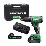 Perceuse - visseuse 18v 50nm hikoki ds18dawcz 2x2. 0ah li - ion avec coffret de transport