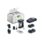 Perceuse visseuse sans fil c 18 hpc 4. 0 i - set - festool - averc 2 batteries 18v 4. 0ah - chargeur ...