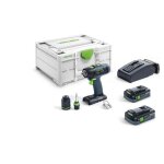 Perceuse - visseuse 18v t18 + 3hpc 40 i - plus + 2 batteries 4ah + chargeur + systainer sys3 - festool ...