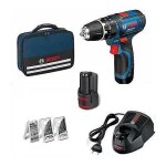 Perceuse - visseuse avec des accesoires bosch gsb 108 - 2 - li 2x20ah