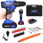 Perceuse visseuse devisseuse sans fil 21v avec 2x batteries 45nm 25 + 1 réglages de couple 2 vitesse ... Perceuse visseuse devisseuse sans fil 21v avec 2x batteries 45nm 25 + 1 réglages de couple 2 vitesse ...