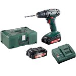 Perceuse visseuse - metabo - bs 18 - 18v - 2 batteries 1, 5 ah - bois - professionnelle