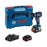 Perceuse - visseuse  percussion 18v gsb 18v - 90 c + 2 batteries gba 5ah + chargeur en coffret l - boxx ...
