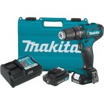 Perceuse visseuse  percussion makita 12v cxt - 2 batteries bl1021b 2. 0ah - 1 chargeur dc10wd hp333dwae ...