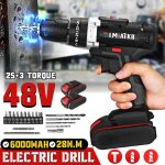 Perceuse visseuse  percussion sans fil psr 48v + 2 batteries lithium + accessoires
