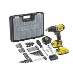Perceuse visseuse  percussion sans fil - stanley fatmax - sfmcd715d2a - qw - 18v - 2x2ah - moteur brushless ...