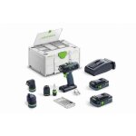 Perceuse - visseuse sans fil t 18 + 3 hpc 40 i - set - festool - avec 2 batteries 18v 4. 0 ah - chargeur ...
