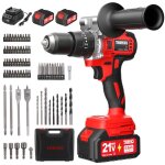 Perceuse visseuse sans fil - teeno - 21v - 130 n�m - 2x4. 0ah 76 accessoires