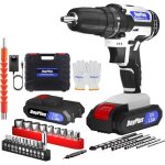 Perceuse visseuse sans fil 21v visseuse devisseuse sans fil avec 2 batteries 45nm 25 + 1 réglages de ... Perceuse visseuse sans fil 21v visseuse devisseuse sans fil avec 2 batteries 45nm 25 + 1 réglages de ...