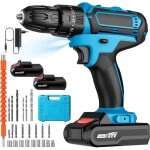 Perceuse visseuse sans fil 21v � percussion ? 32nm ? 2 batteries lithium ? coffret 24 accessoires visseuse ...